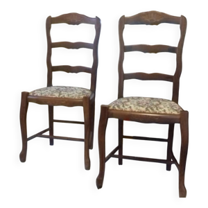 lot de 2 chaises en bois