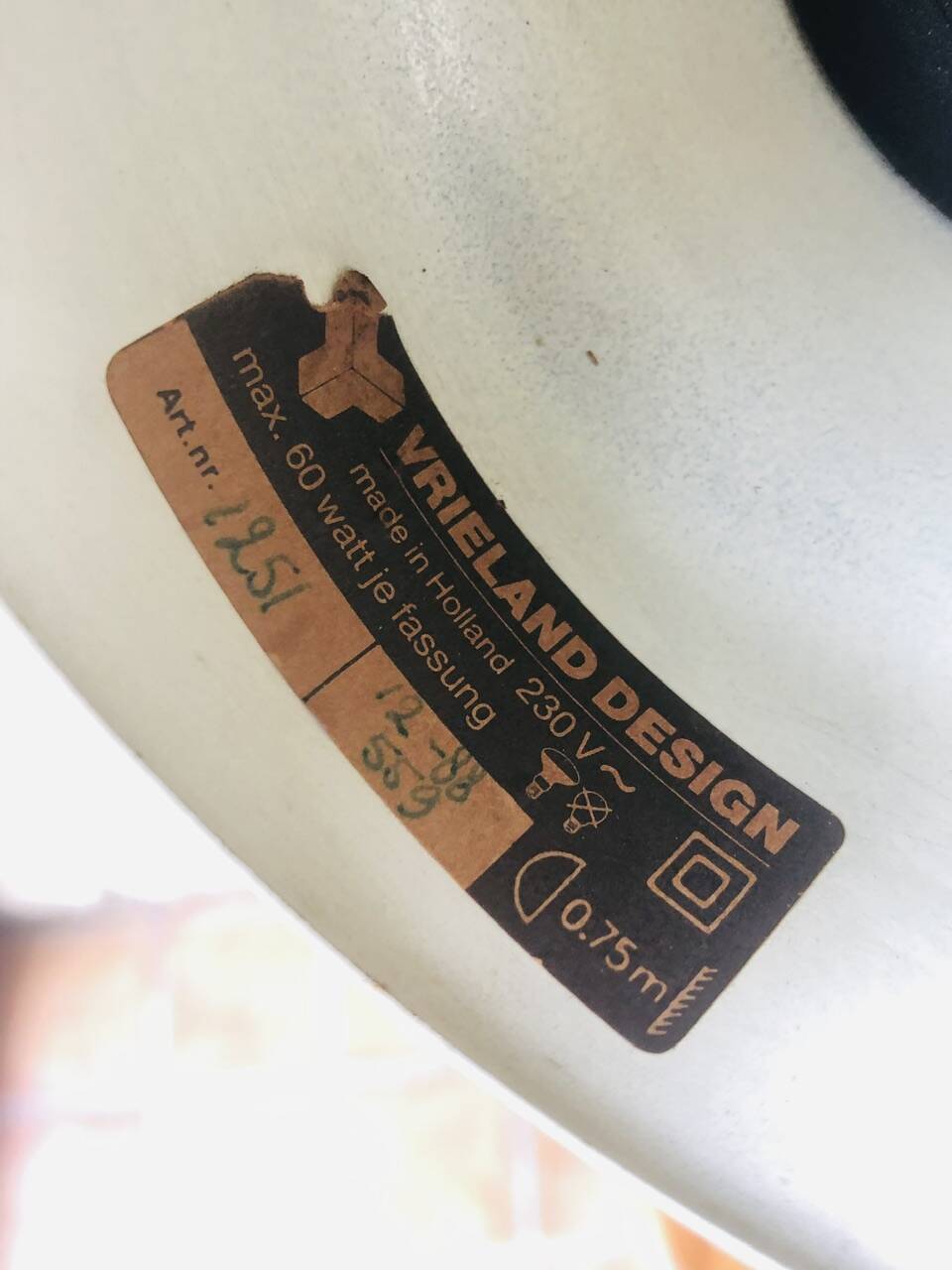 Vintage adjustable floor lamp by Vrieland design, circa 70's/80's