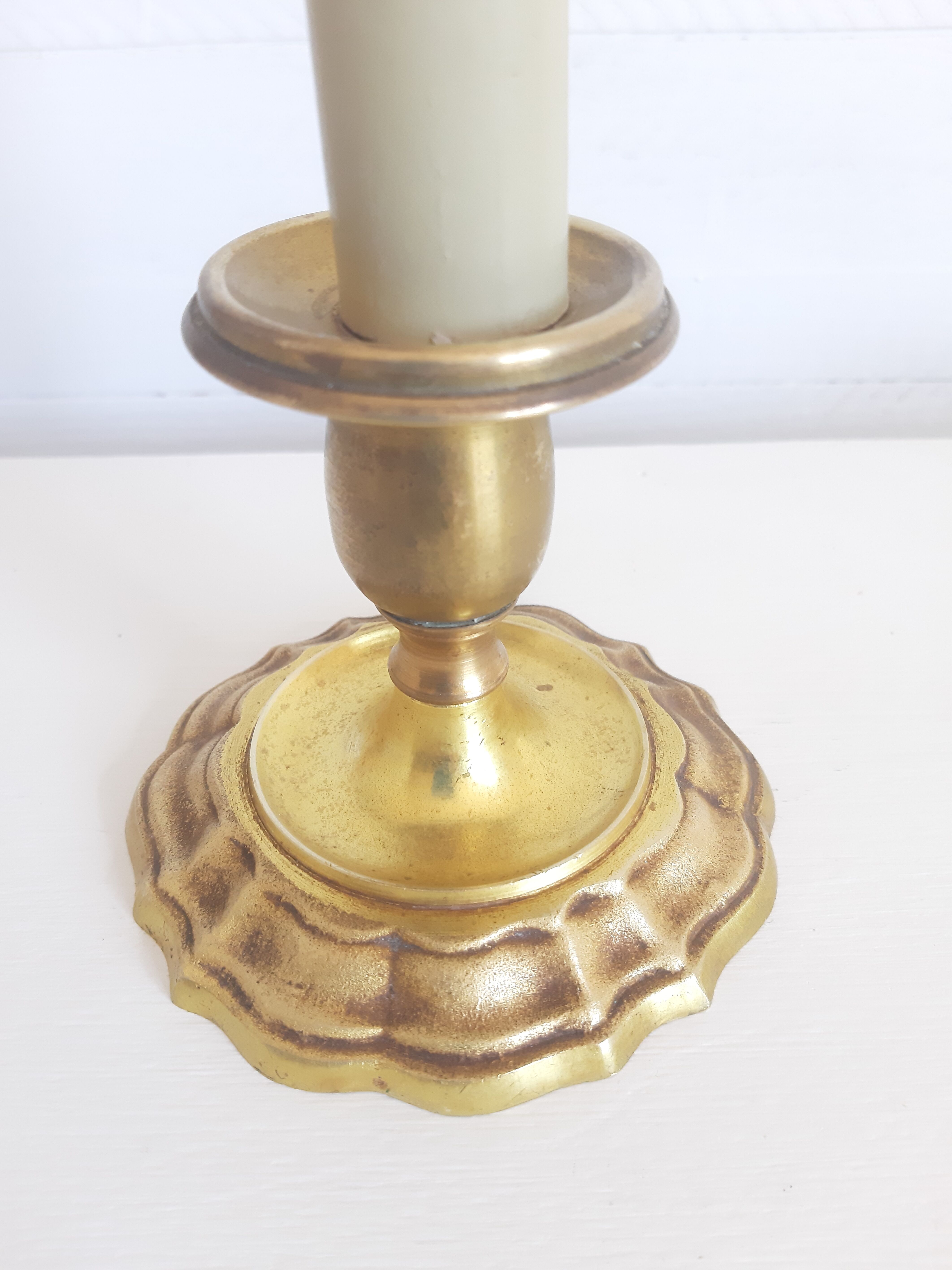 Brass lamp foot