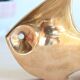 1960s solid brass ashtray in the shape of a stylized fish