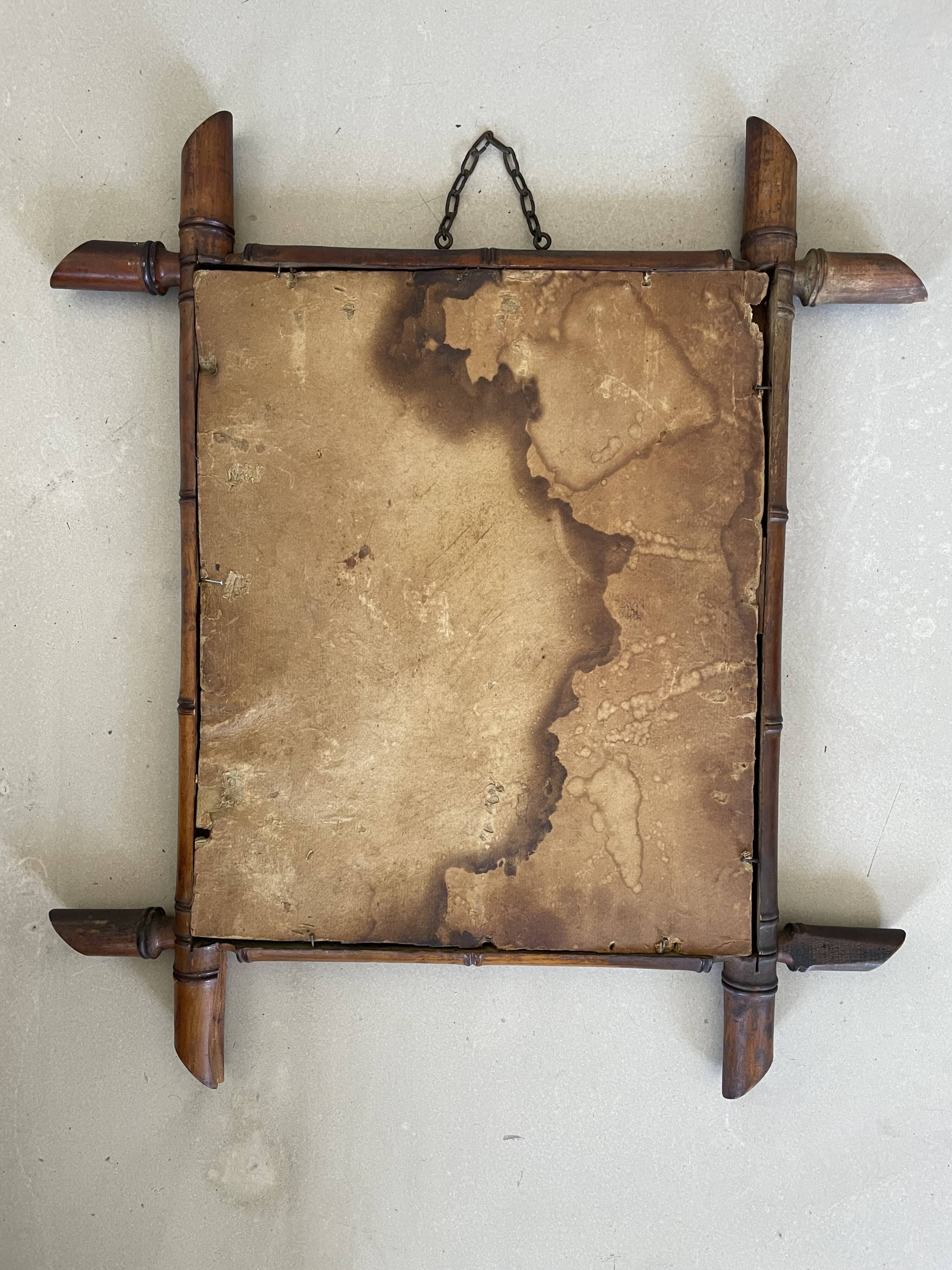 Old wooden mirror