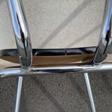 Black marbled formica chairs