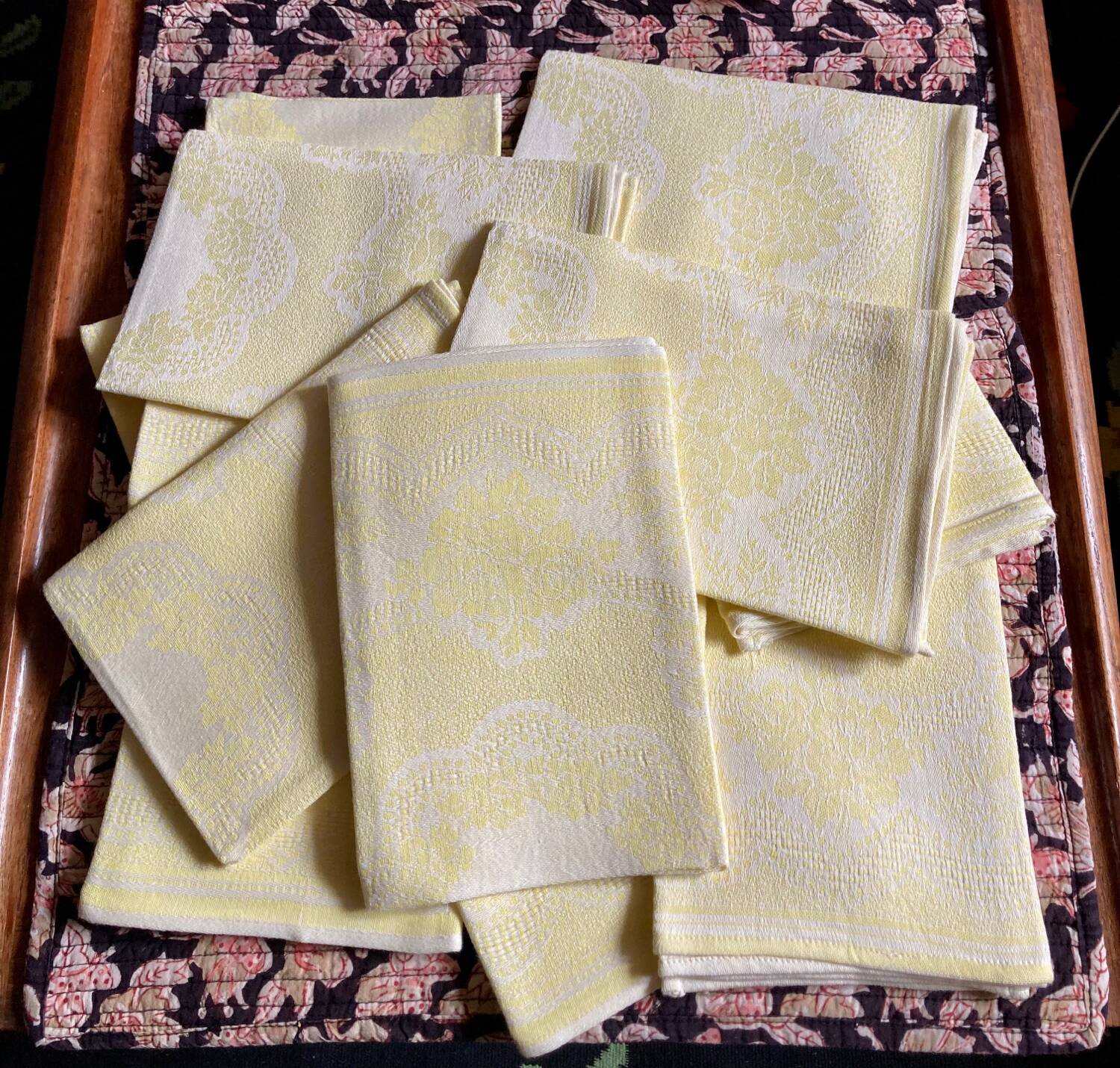 Set de 12 serviettes damassées