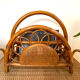 Rattan and bamboo magazine holder from the 70s