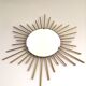 Miroir soleil acier design années 70