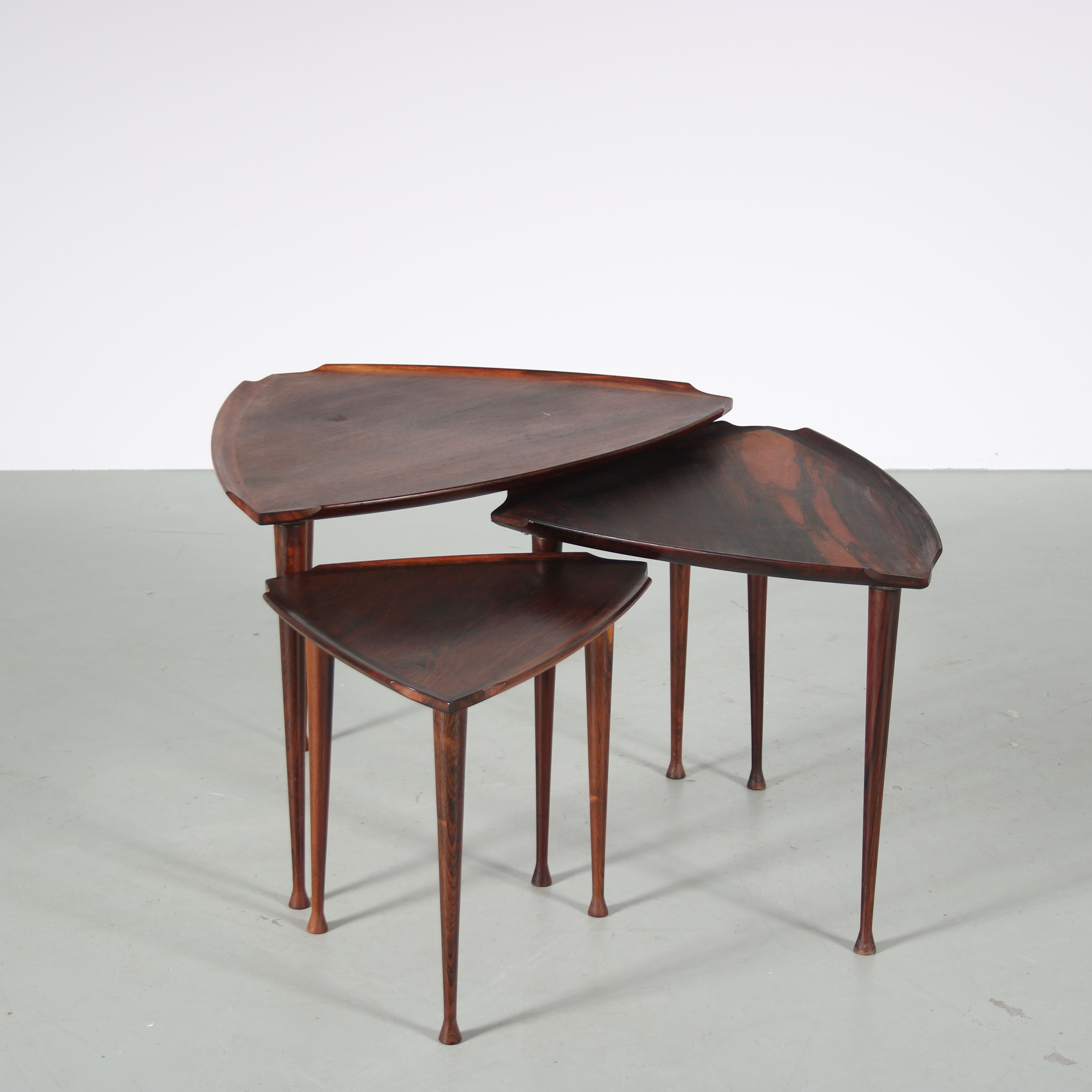 Tables by Poul Jensen for Selig, Denmark 1950