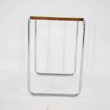 1960s tubular chrome plated side table, czechoslovakia