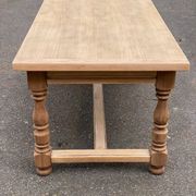 Renovated extendable farmhouse dining table in oak, 20th century, 170-250cm.