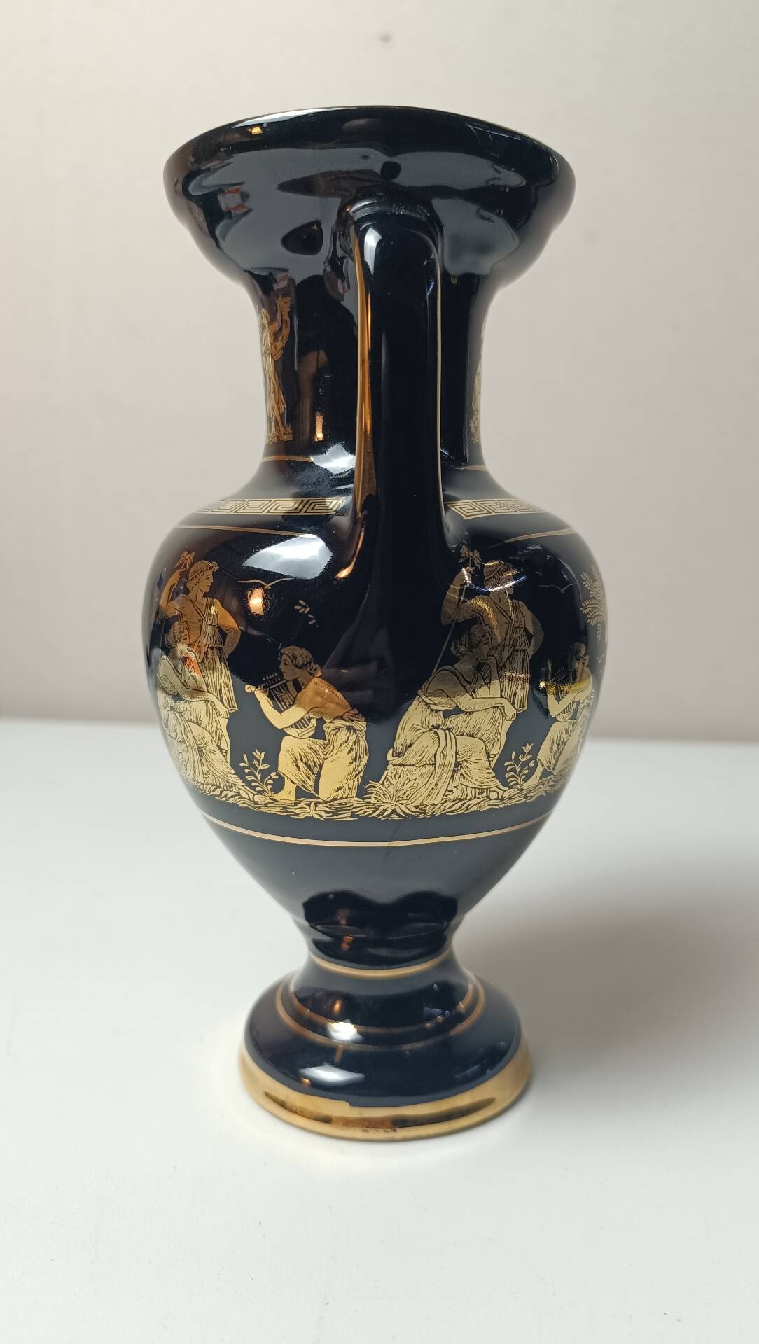 Amphora / Greek Vase Black and Gold Made in Greece 24K Gold
