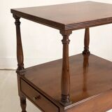 Side table in mahogany and mahogany veneer, 19th century.