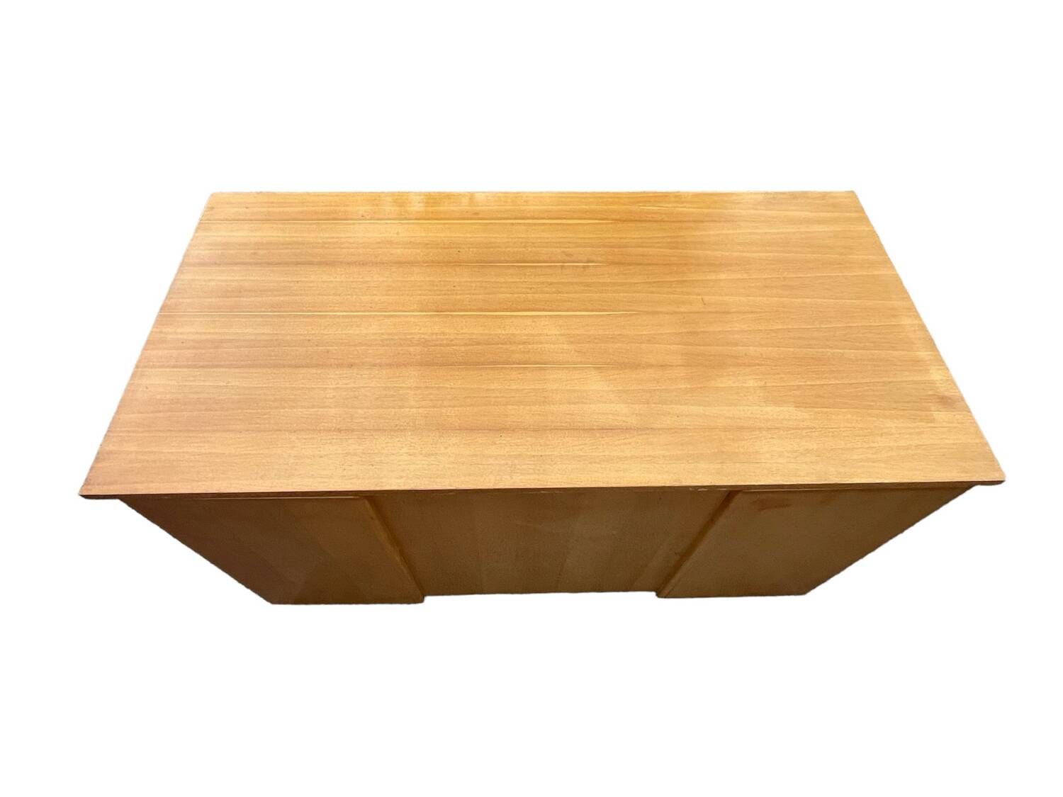 Vintage light oak executive desk