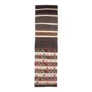 1970s Turkish Oushak Handmade Wool Cotton Brown Runner 65x243