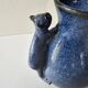 Blue ceramic cat vase signed Jean Louis Scouarnec