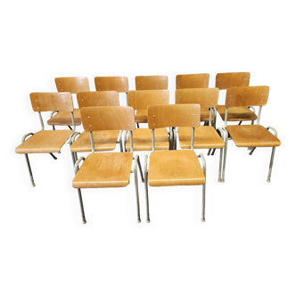 Set of 12 stackable bistro chairs
