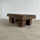 Asian solid wood quadripod brutalist coffee table H30 L81 l42