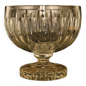 Large cut crystal bowl on a stand