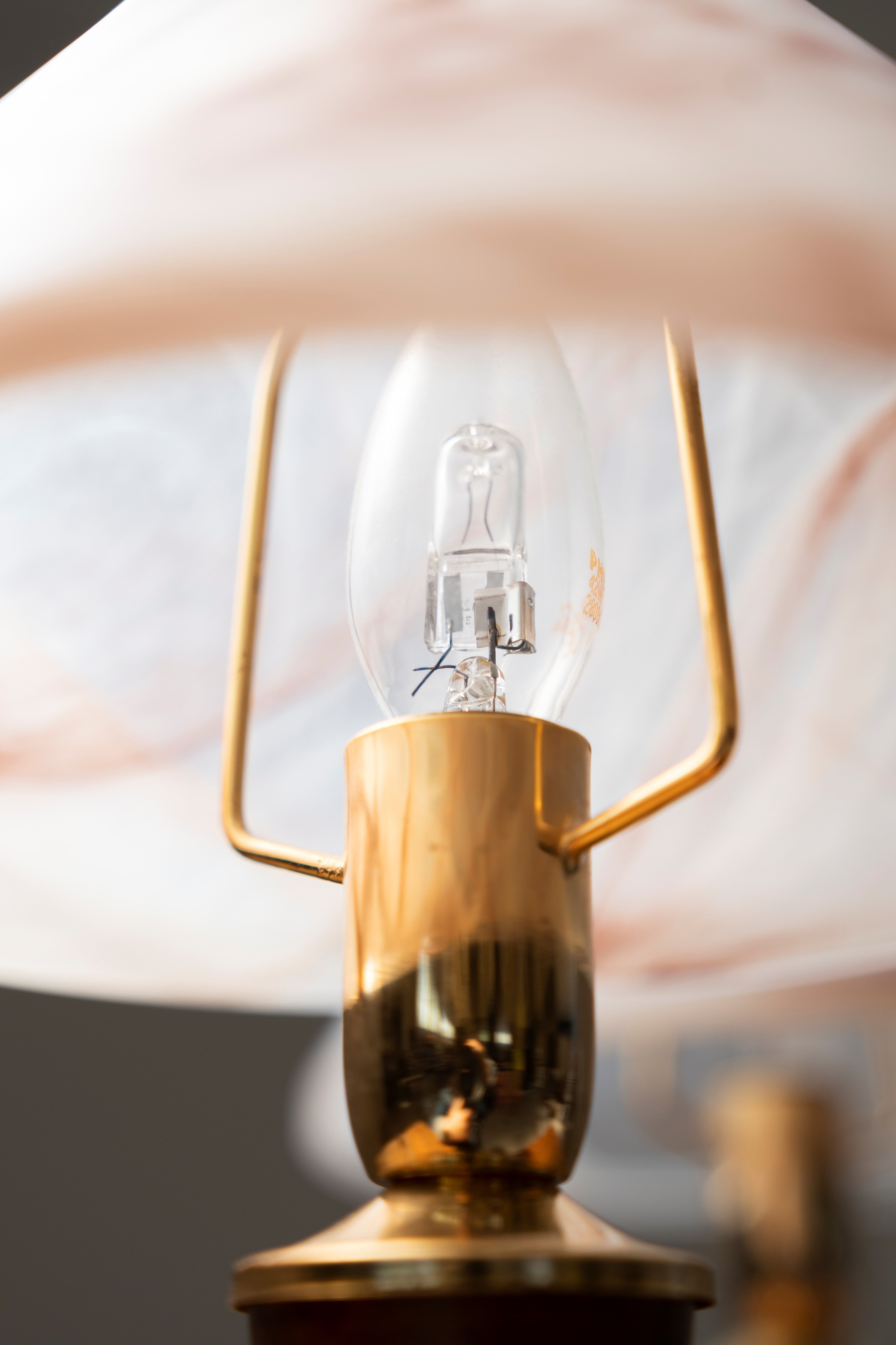 Murano glass mushroom desk lamps, 1970s, set of 2