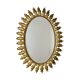 Deknudt sun mirror sunburst mirror oval gold-colored metal 70x56cm