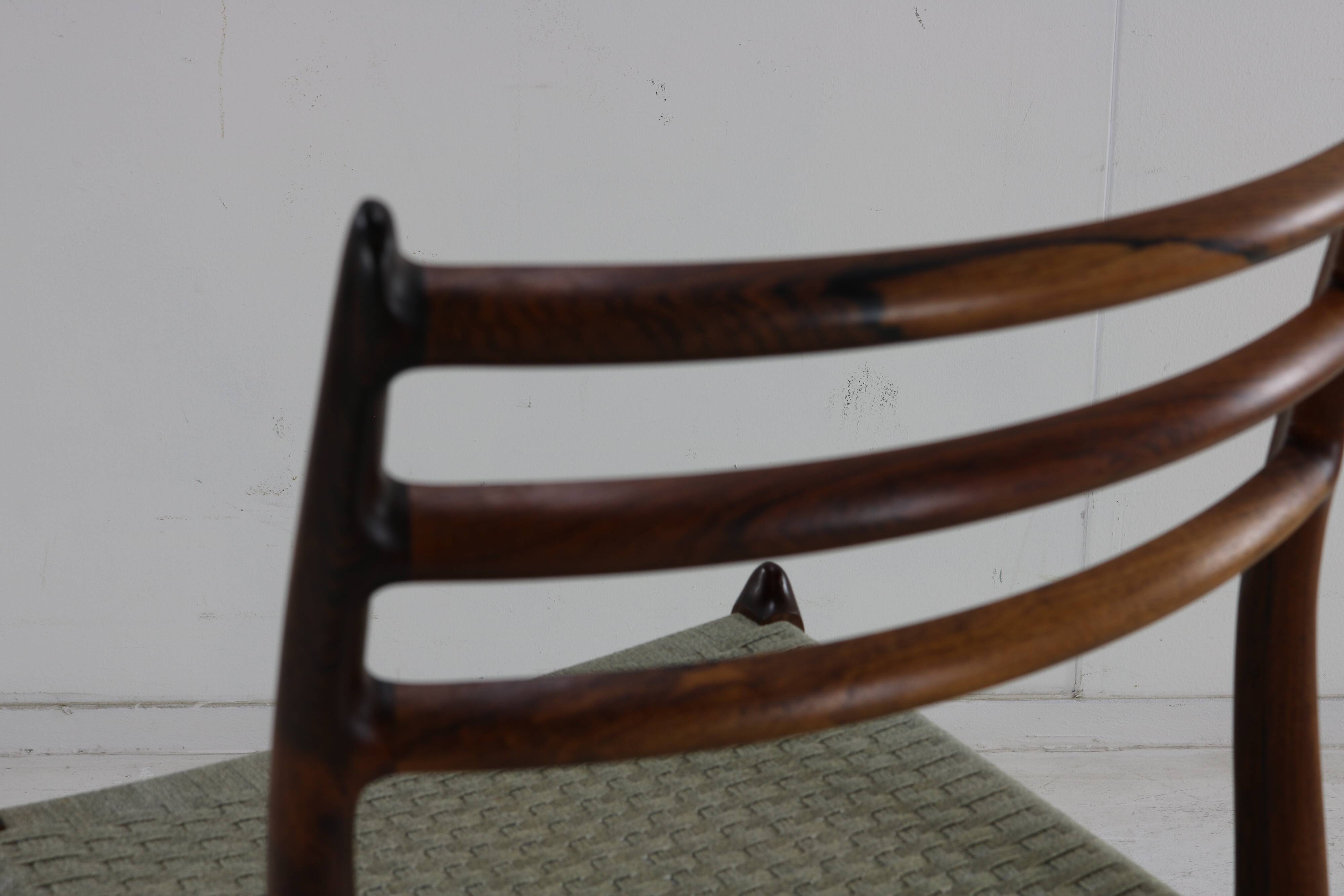 Danish design rosewood dining chairs by Niels Otto Møller for Møller Denmark