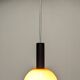 Orange opaline ball pendant light by Parscot, France circa 1970