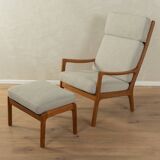 Senator Armchair with Stool by Ole Wanscher