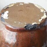 Brown stoneware vase