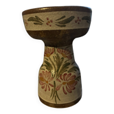 Glazed stoneware candlestick – signed BOZ P.S CHIP
