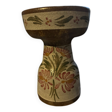 Glazed stoneware candlestick – signed BOZ P.S CHIP
