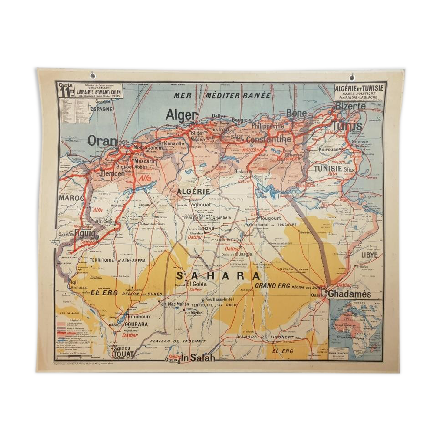 School Map - Algeria and Tunisia -