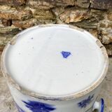 Jules Vieillard Bordeaux cache-pot, large model, blue and white decoration.