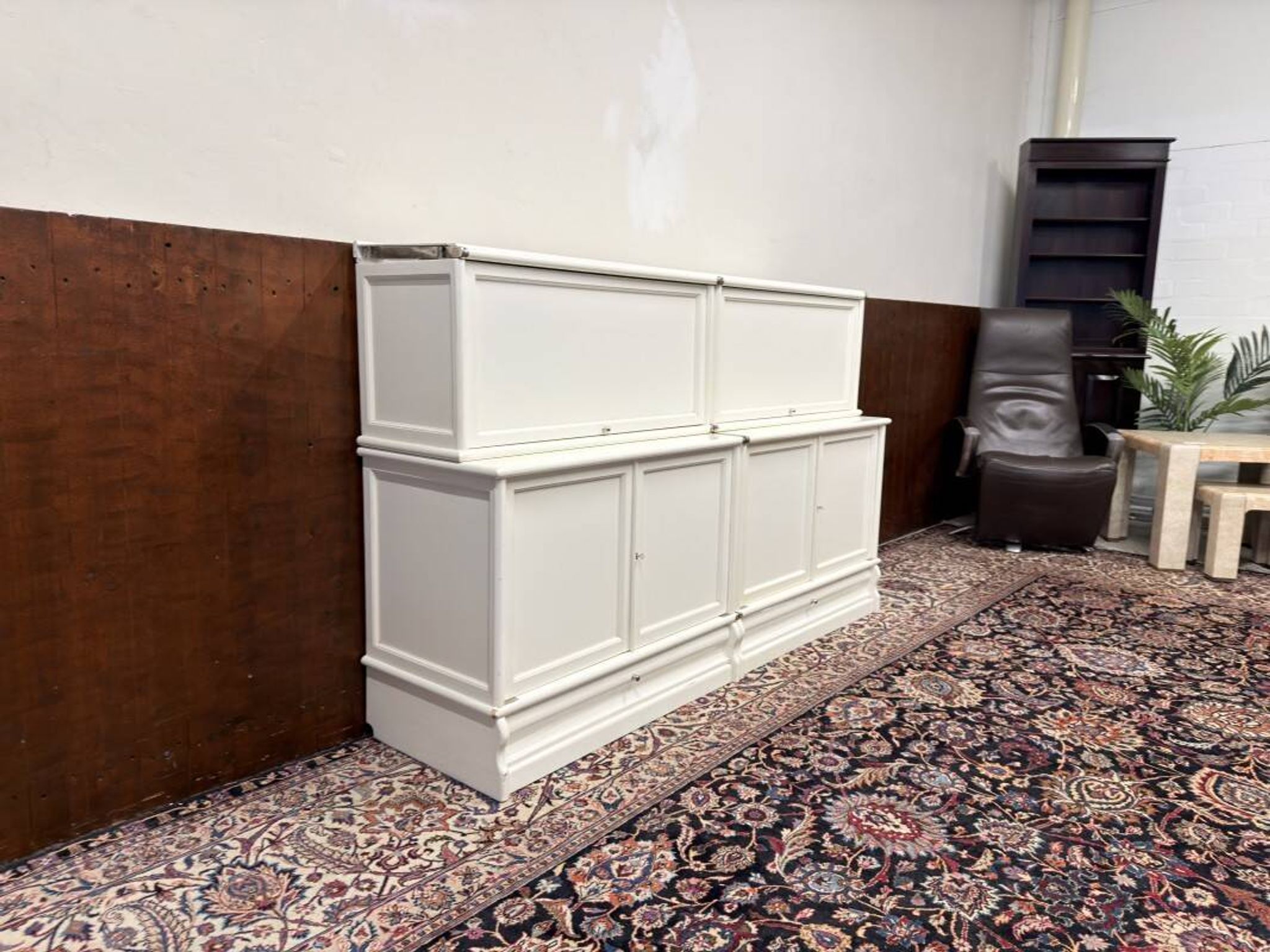 Bibliothèque basse anglaise Original Globe Wernicke blanche