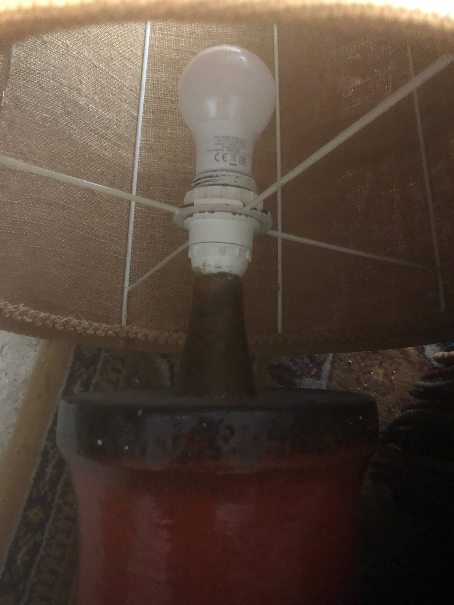 Large vintage ceramic lamp base