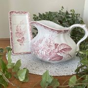 Antique earthenware jug & brush holders from Creil & Montereau