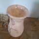 Vase in pink alabaster veined with gray