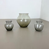 Set of Three Turmalin Vases by Wilhelm Wagenfeld for WMF, Germany 1960