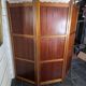 Three-panel screen in mahogany