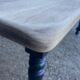 Wood and black farmhouse table