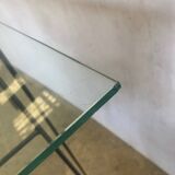 Glass trestle desk