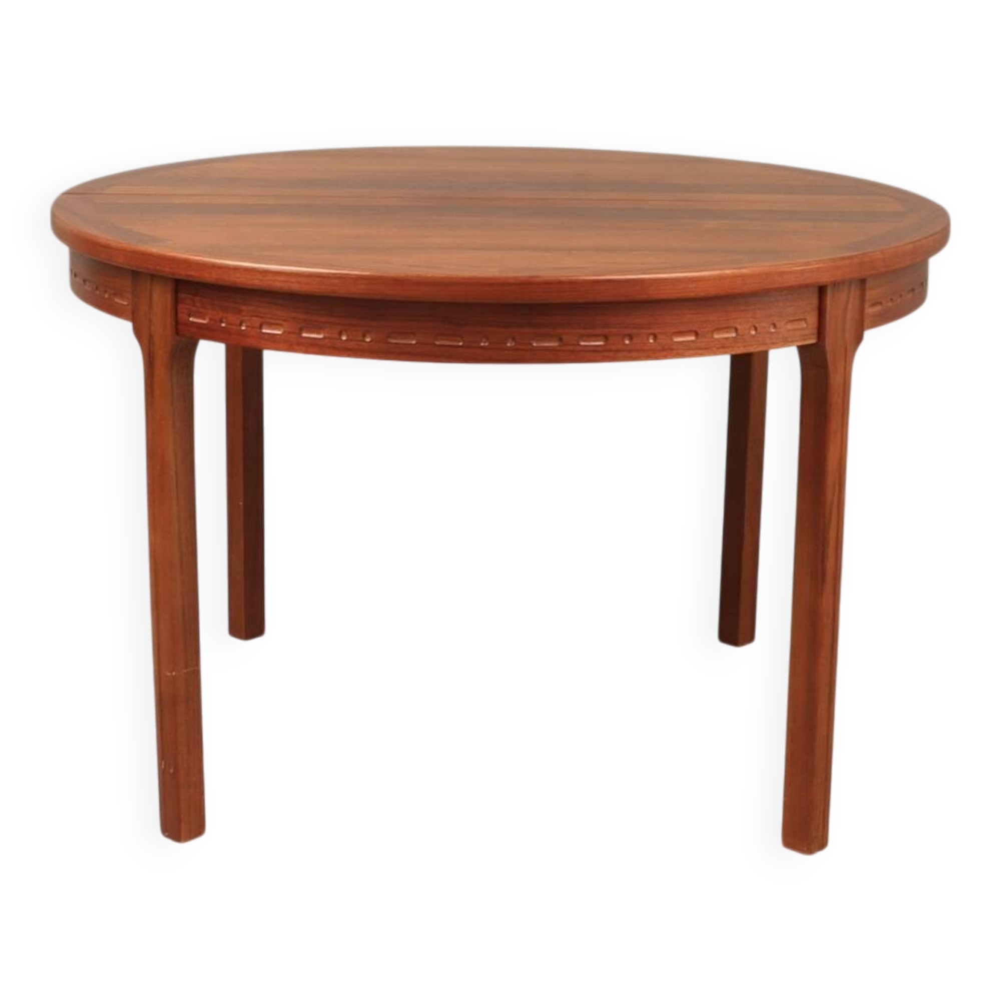 Round dining table in rosewood.