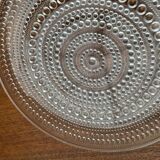 Set of 5 vintage Finnish glass plates from the Kastehelmi series by Oiva Toikka for Iittala.