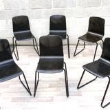 Lot of 6 vintage Galvanitas S23 chairs