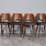 Set de 4 chaises en Noyer Oswald Haerdtl 1955