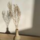 Decorative vase in beige ceramic