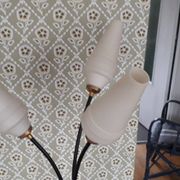 Lampadaire tripode métallique des années 50