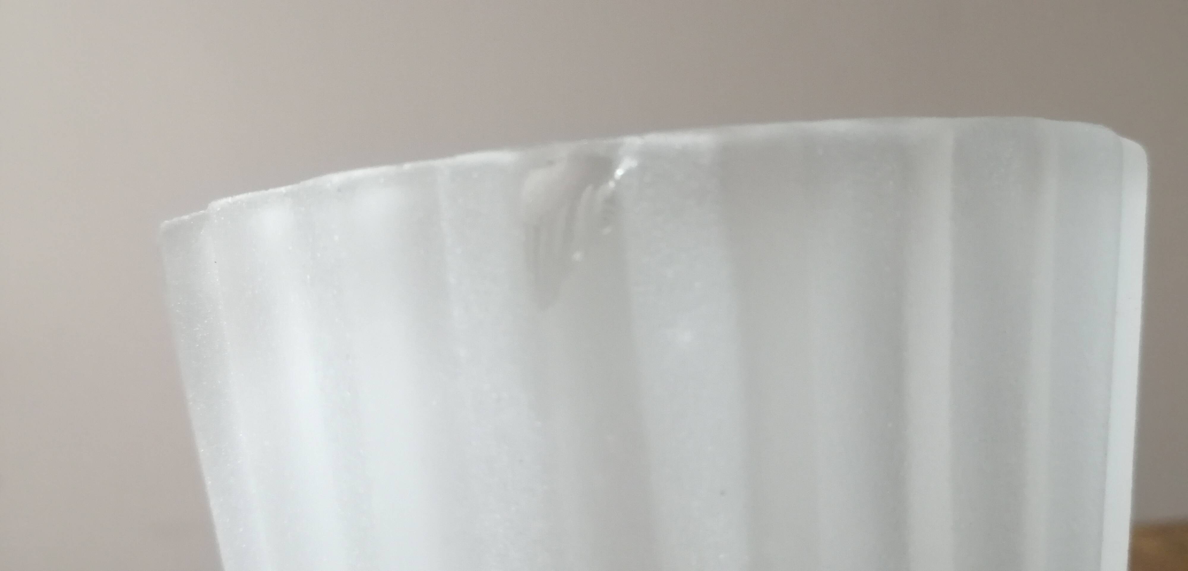 Set of 3 Art Deco frosted glass tulips