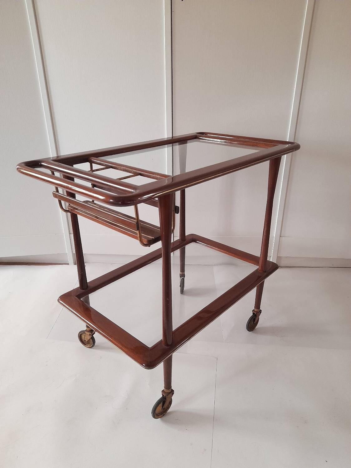 Italian bar trolley or serving cart Cesare Lacca for Cassina 1950s