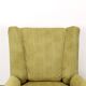 Vintage armchair in painted wood and velvet, Italy, 1950s-60s.