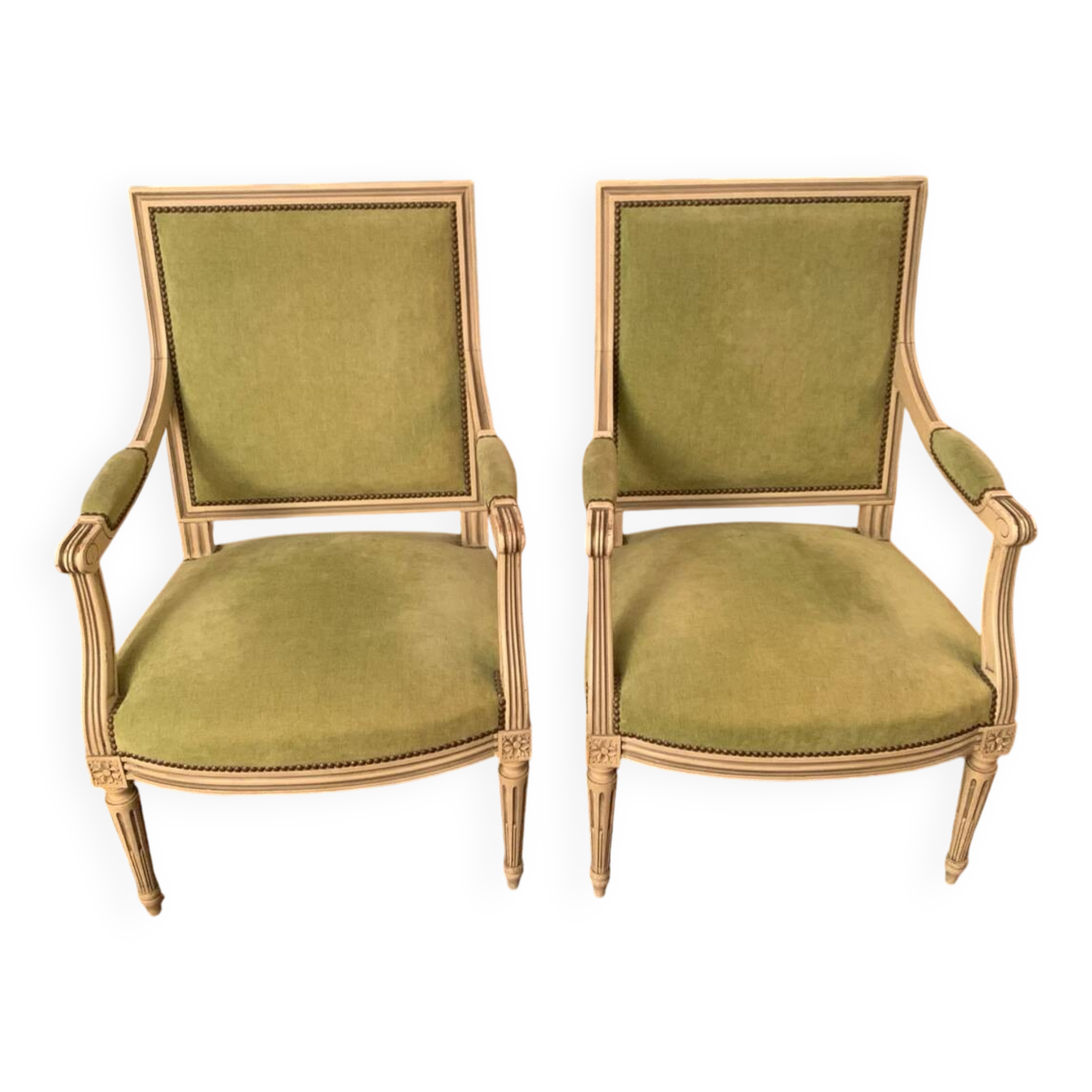 Set of 2 Louis XVI style armchairs