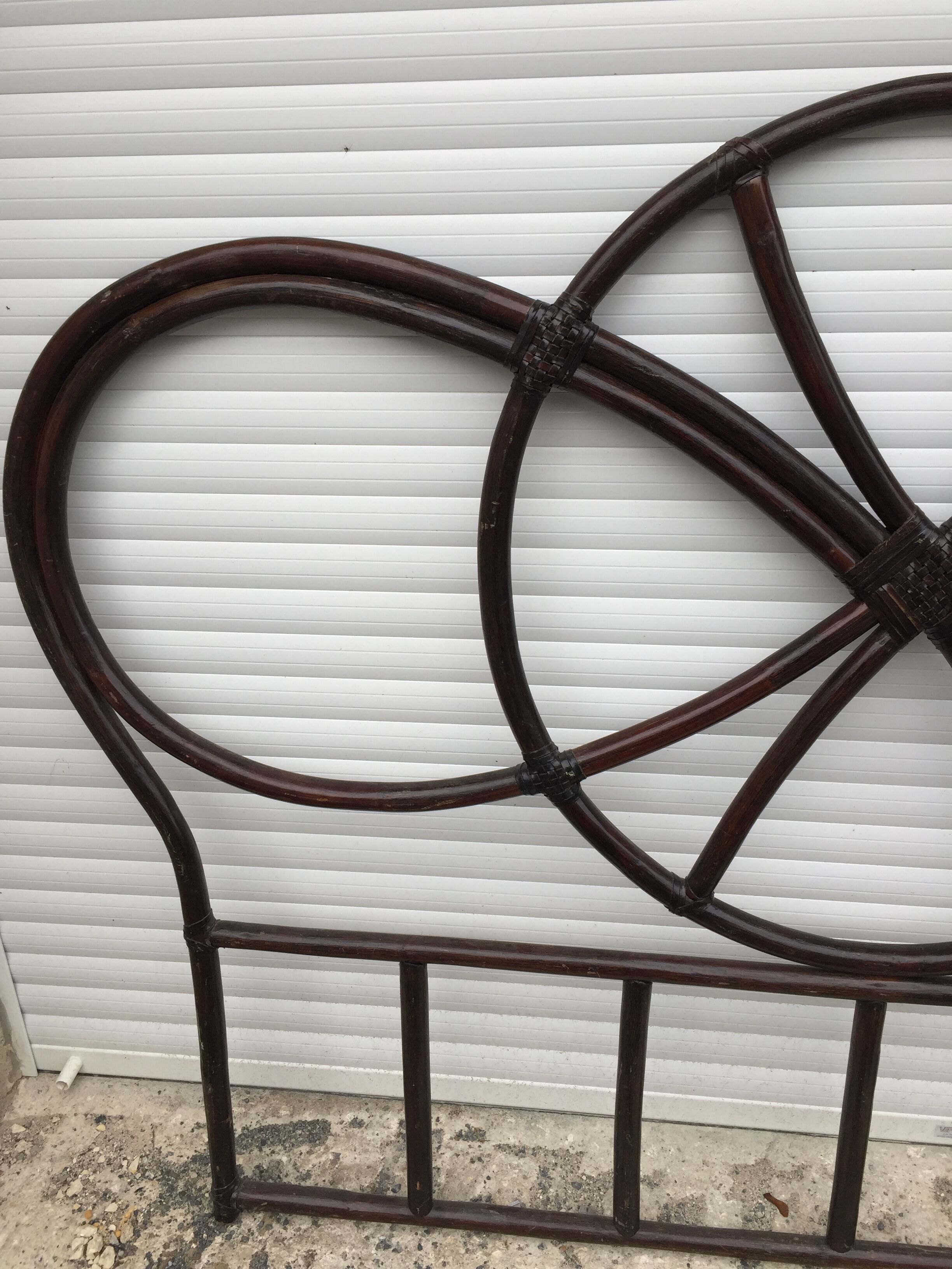 Vintage rattan headboard