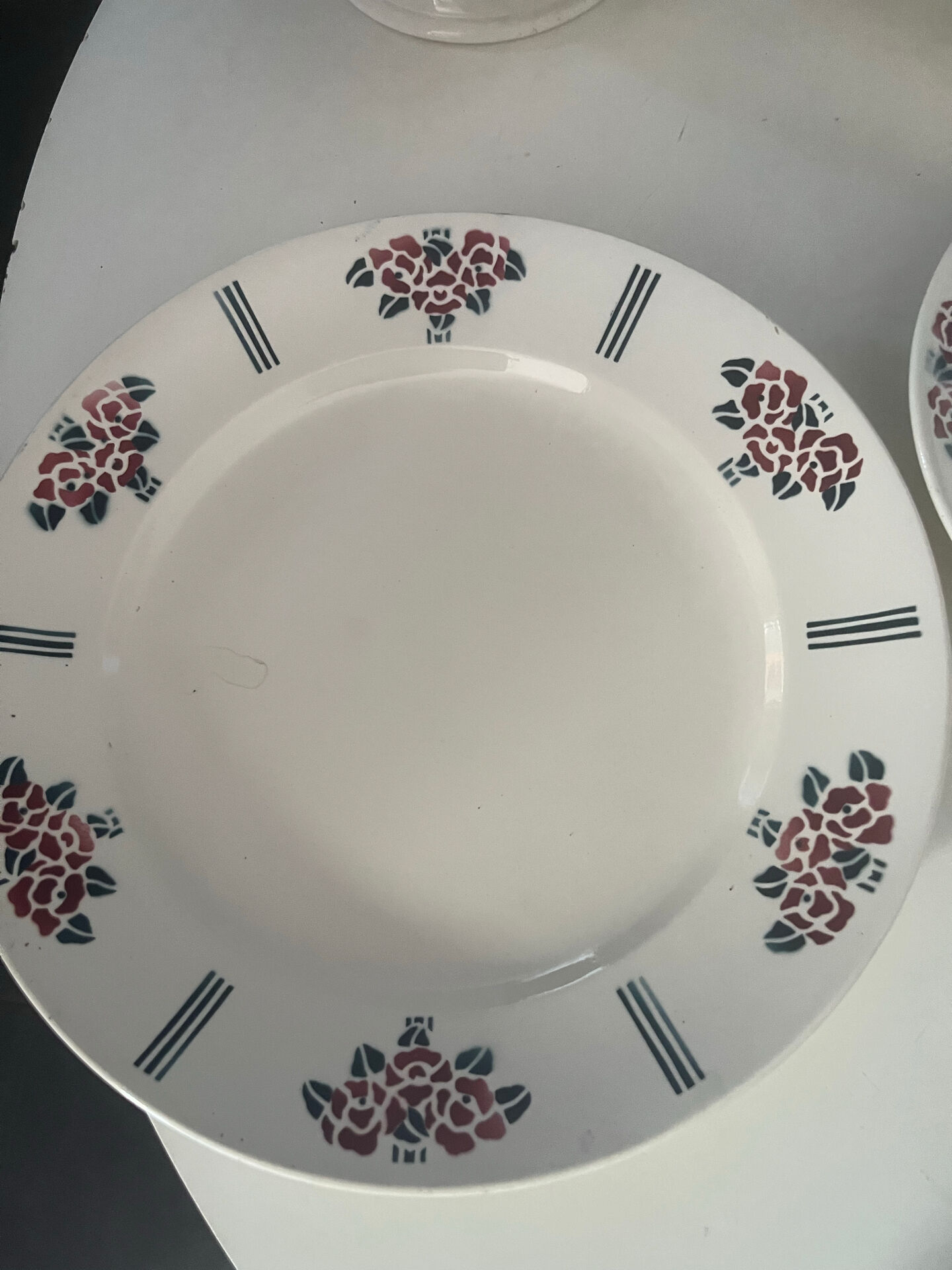 Antique faience service Meaux Longchamp